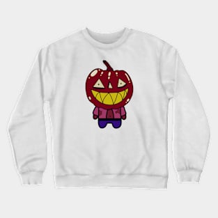 Red Zombie Pumpkin Man of Halloween Crewneck Sweatshirt